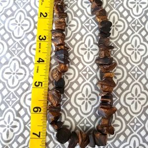Vintage Wood chunk necklace